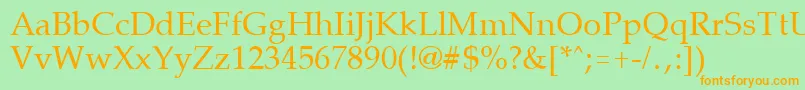 PalisadeRegular Font – Orange Fonts on Green Background