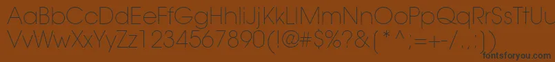 TrendexLightSsiExtraLight Font – Black Fonts on Brown Background