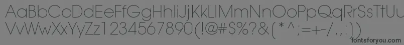 TrendexLightSsiExtraLight Font – Black Fonts on Gray Background