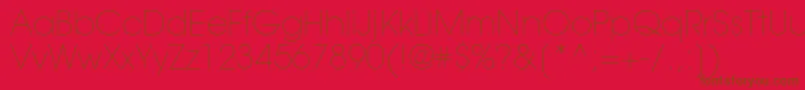 TrendexLightSsiExtraLight Font – Brown Fonts on Red Background