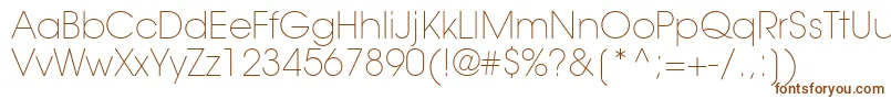 TrendexLightSsiExtraLight Font – Brown Fonts on White Background