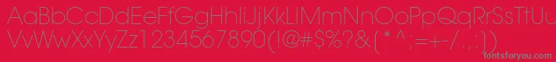 TrendexLightSsiExtraLight Font – Gray Fonts on Red Background