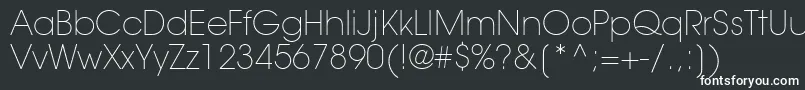 TrendexLightSsiExtraLight Font – White Fonts on Black Background