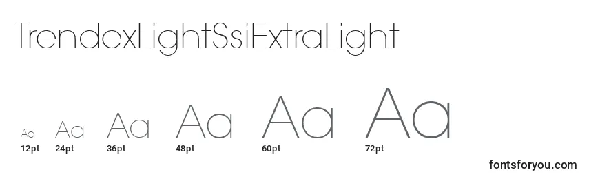 TrendexLightSsiExtraLight Font Sizes