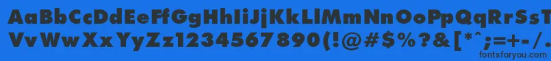 FuturaExtraBlackNormal Font – Black Fonts on Blue Background