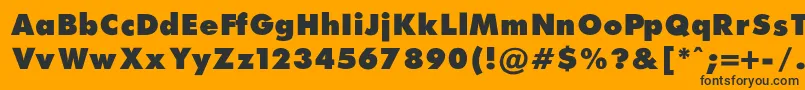 FuturaExtraBlackNormal Font – Black Fonts on Orange Background