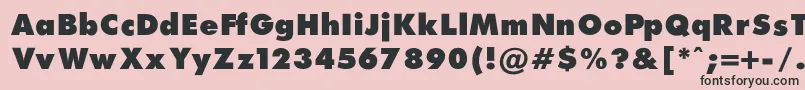 FuturaExtraBlackNormal Font – Black Fonts on Pink Background