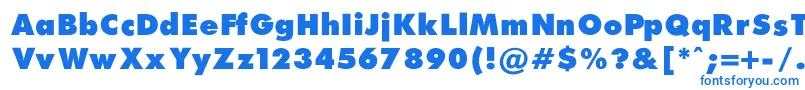 フォントFuturaExtraBlackNormal – 白い背景に青い文字