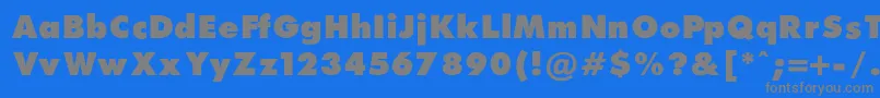 フォントFuturaExtraBlackNormal – 青い背景に灰色の文字