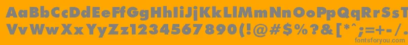 FuturaExtraBlackNormal Font – Gray Fonts on Orange Background