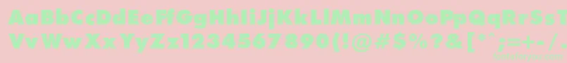 FuturaExtraBlackNormal Font – Green Fonts on Pink Background