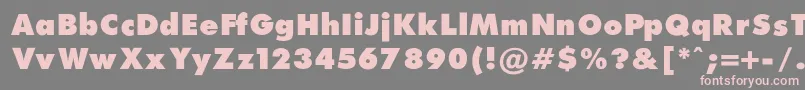 FuturaExtraBlackNormal Font – Pink Fonts on Gray Background