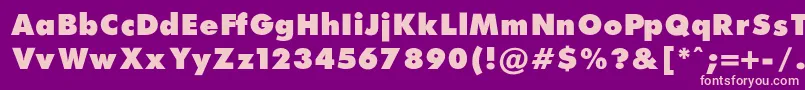 FuturaExtraBlackNormal Font – Pink Fonts on Purple Background