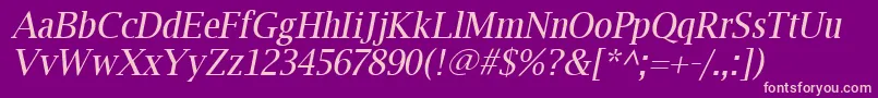 Luxirri Font – Pink Fonts on Purple Background