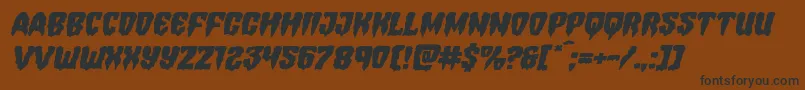 Hemogoblinexpandital Font – Black Fonts on Brown Background