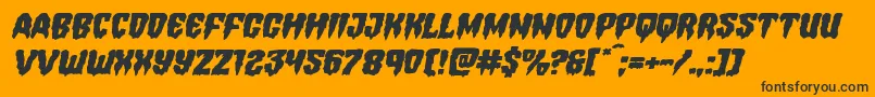 Hemogoblinexpandital Font – Black Fonts on Orange Background