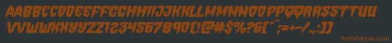 Hemogoblinexpandital Font – Brown Fonts on Black Background