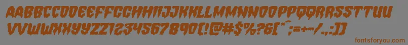 Hemogoblinexpandital Font – Brown Fonts on Gray Background