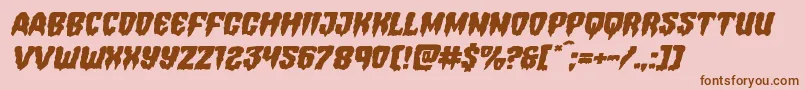 Hemogoblinexpandital Font – Brown Fonts on Pink Background