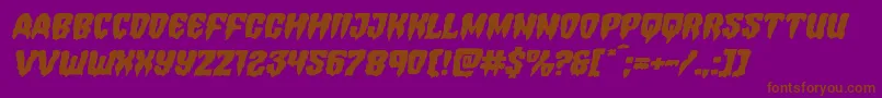 Hemogoblinexpandital Font – Brown Fonts on Purple Background