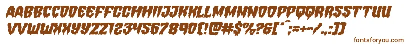 Hemogoblinexpandital Font – Brown Fonts on White Background