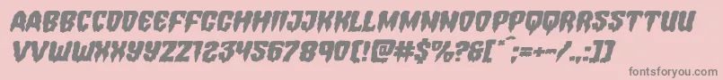 Hemogoblinexpandital Font – Gray Fonts on Pink Background