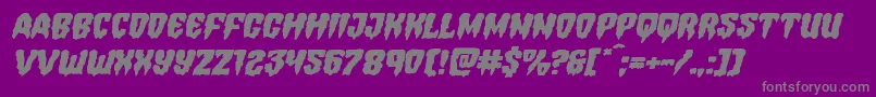 Hemogoblinexpandital Font – Gray Fonts on Purple Background
