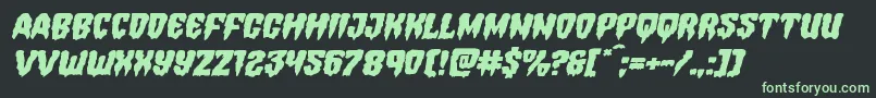 Hemogoblinexpandital Font – Green Fonts on Black Background