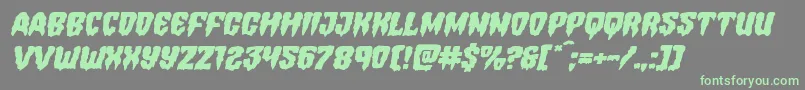 Hemogoblinexpandital Font – Green Fonts on Gray Background