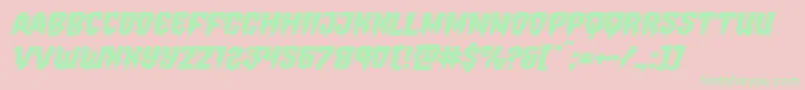 Hemogoblinexpandital Font – Green Fonts on Pink Background