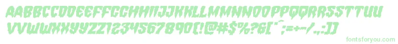 Hemogoblinexpandital Font – Green Fonts on White Background