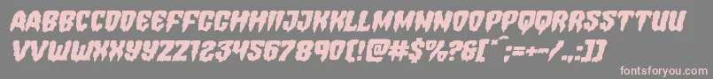 Hemogoblinexpandital Font – Pink Fonts on Gray Background