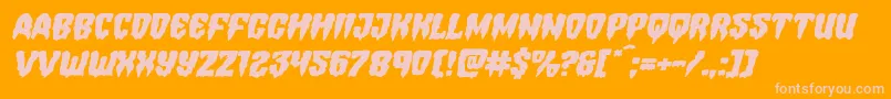 Hemogoblinexpandital Font – Pink Fonts on Orange Background