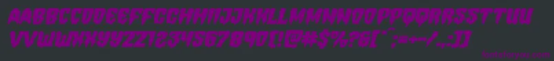 Hemogoblinexpandital Font – Purple Fonts on Black Background
