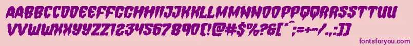Hemogoblinexpandital Font – Purple Fonts on Pink Background