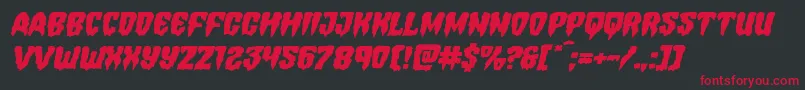Hemogoblinexpandital Font – Red Fonts on Black Background