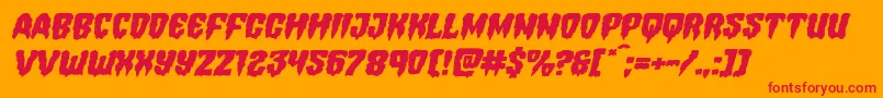 Police Hemogoblinexpandital – polices rouges sur fond orange