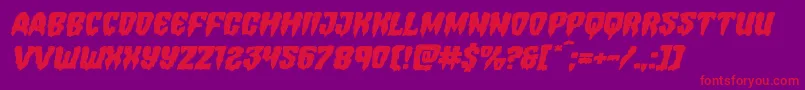 Hemogoblinexpandital Font – Red Fonts on Purple Background