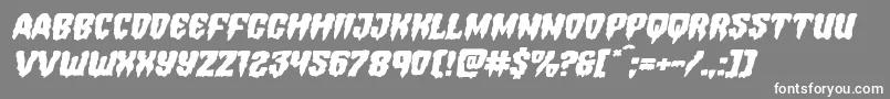 Шрифт Hemogoblinexpandital – белые шрифты на сером фоне