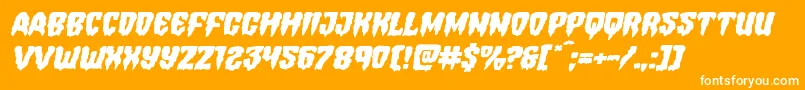 Hemogoblinexpandital Font – White Fonts on Orange Background