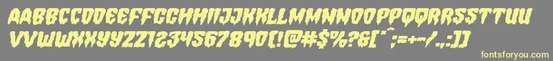 Hemogoblinexpandital Font – Yellow Fonts on Gray Background