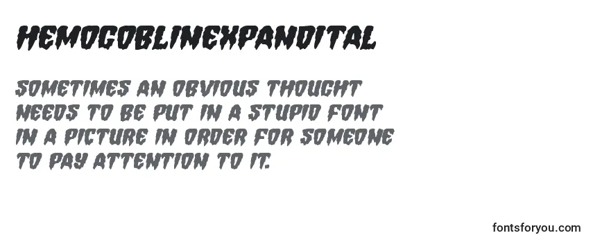 Hemogoblinexpandital Font