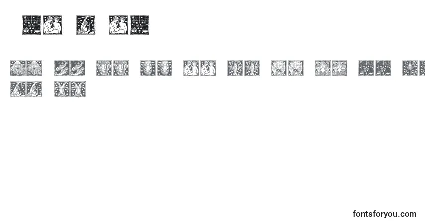 Schriftart Tierkreis4 – Alphabet, Zahlen, spezielle Symbole