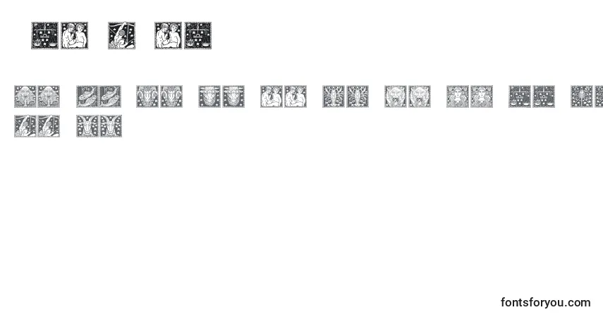 Tierkreis4フォント–アルファベット、数字、特殊文字