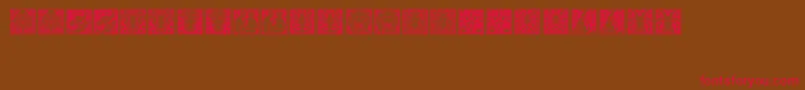 Tierkreis4 Font – Red Fonts on Brown Background