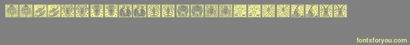 Tierkreis4 Font – Yellow Fonts on Gray Background