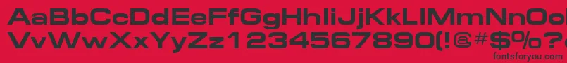 Federation2 Font – Black Fonts on Red Background