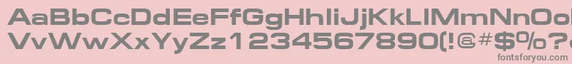 フォントFederation2 – ピンクの背景に灰色の文字