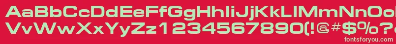 Federation2 Font – Green Fonts on Red Background