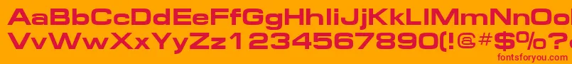 Federation2 Font – Red Fonts on Orange Background